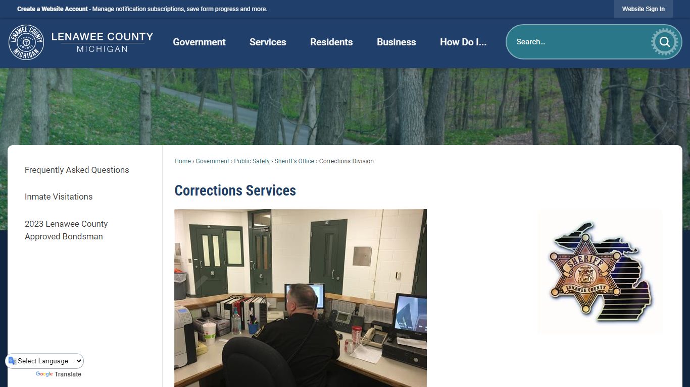 Corrections Services | Lenawee County, MI