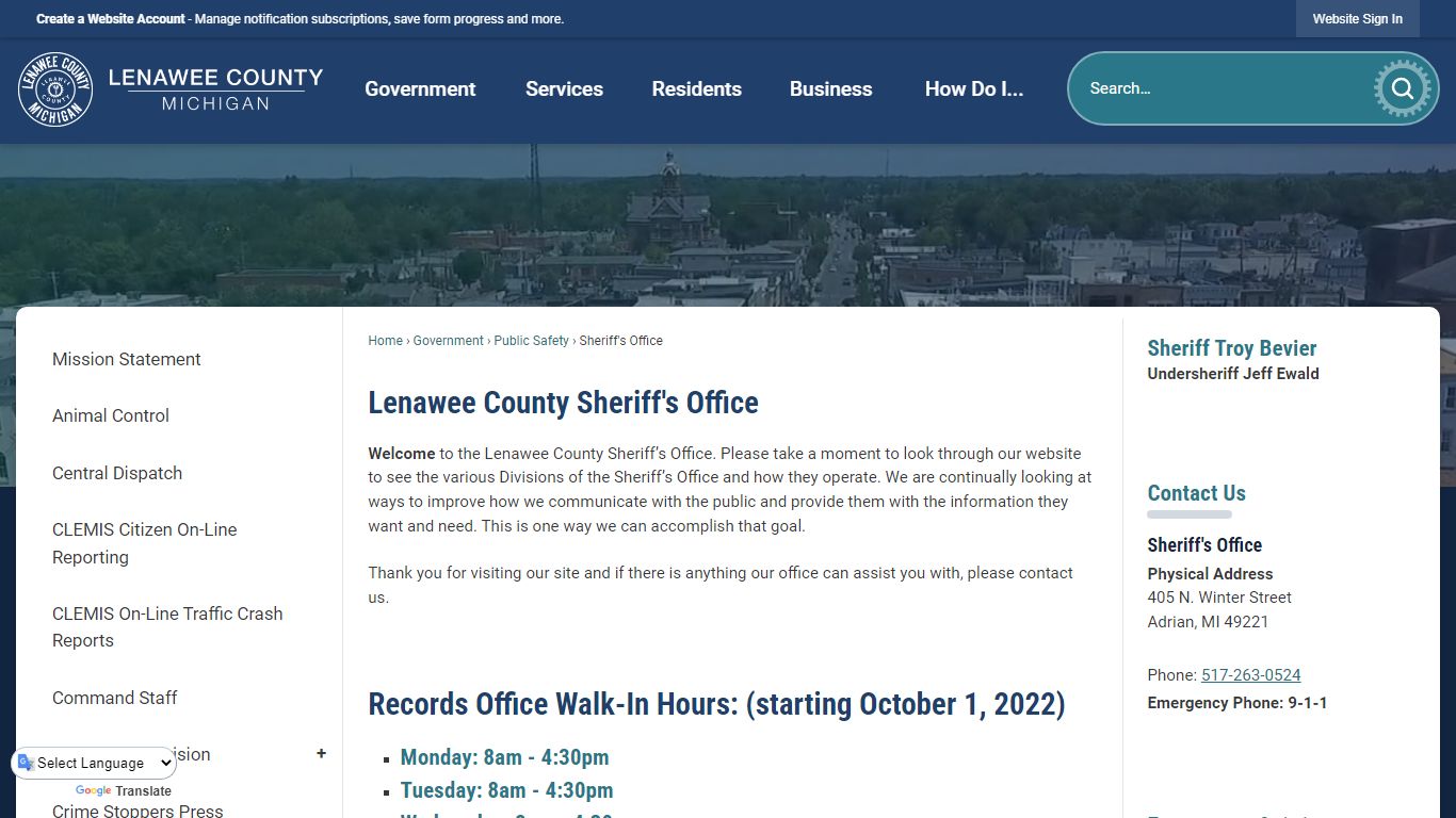 Lenawee County Sheriff's Office | Lenawee County, MI